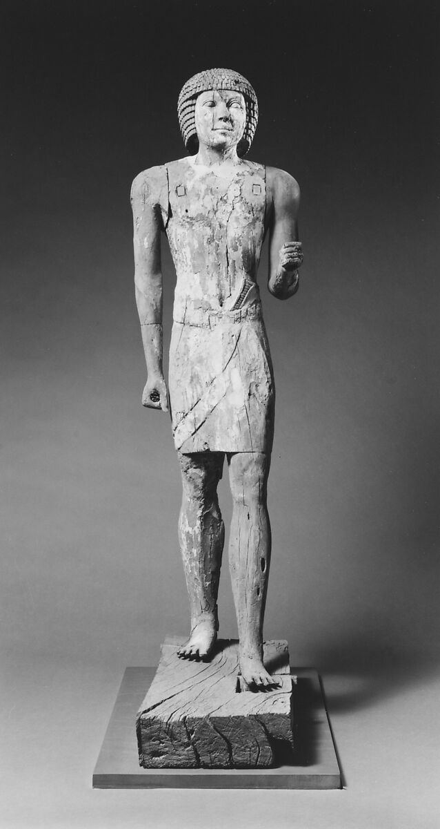 Standing statue of Kaemsenu (?), Wood, gesso, paint