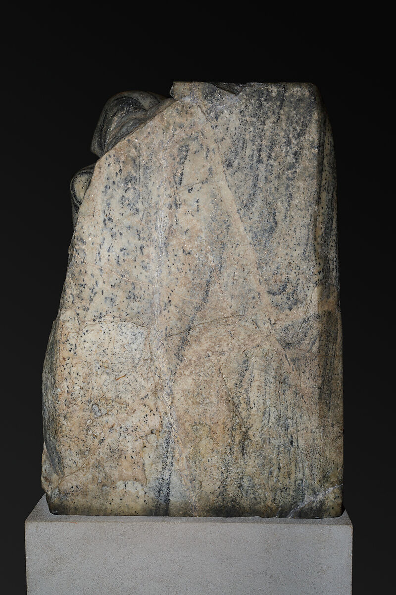 King Sahure Accompanied by a Divine Figure, Gneiss