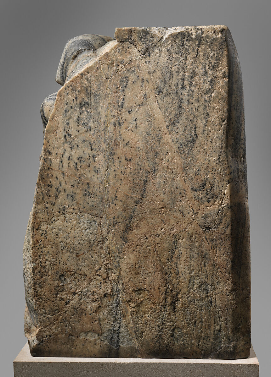 King Sahure Accompanied by a Divine Figure, Gneiss