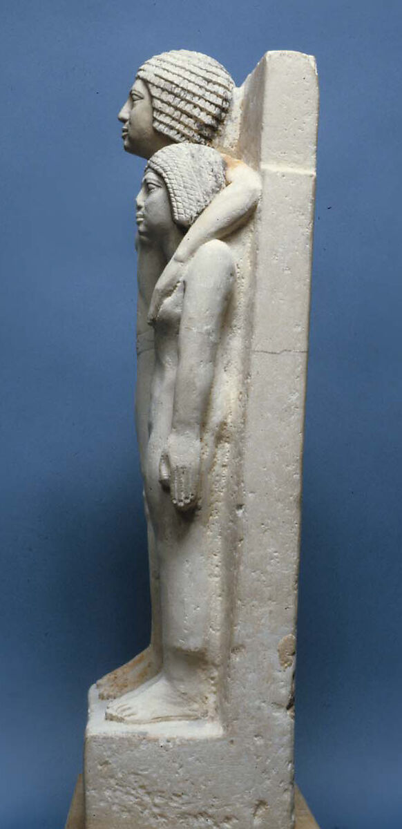 The King's Acquaintances Memi and Sabu, Limestone, paint