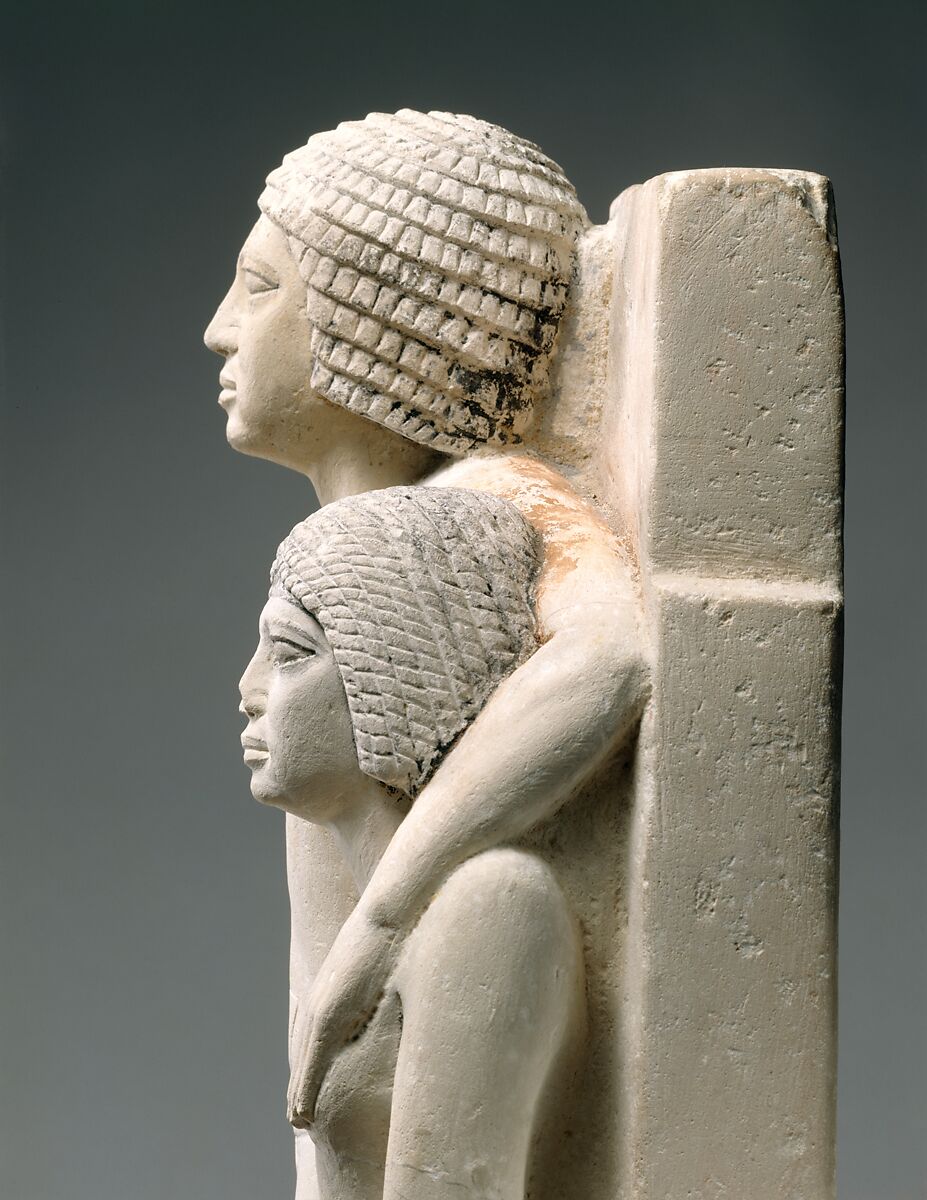 The King's Acquaintances Memi and Sabu, Limestone, paint