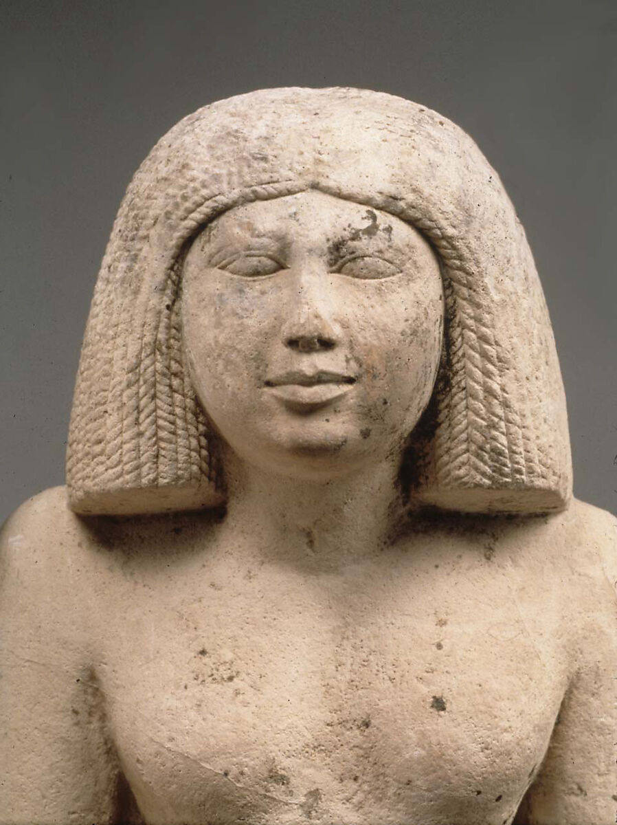 Statue of Demedji and Hennutsen, Limestone, paint