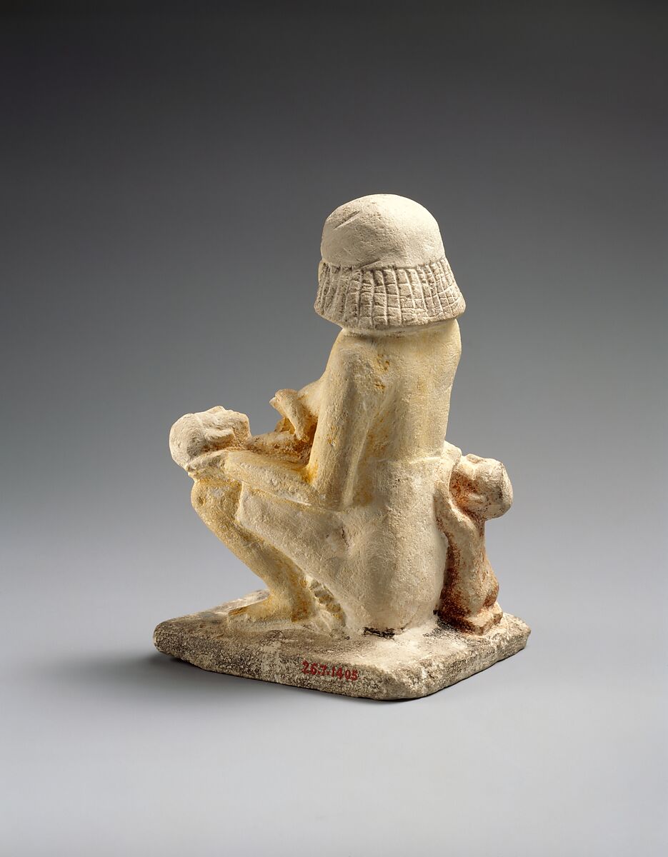 Nursing woman, Limestone, paint traces