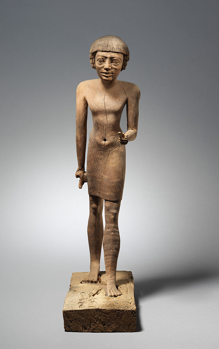 Statue of Tjeteti as a young man, Wood 