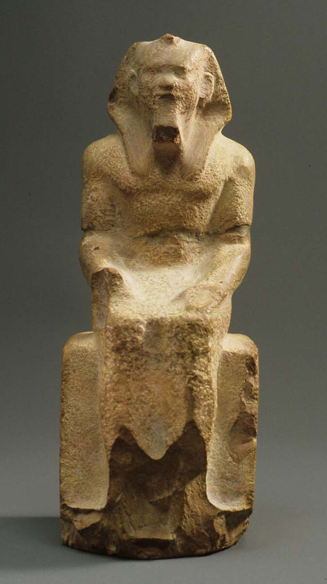 Seated Statue of King Menkaure, Indurated limestone