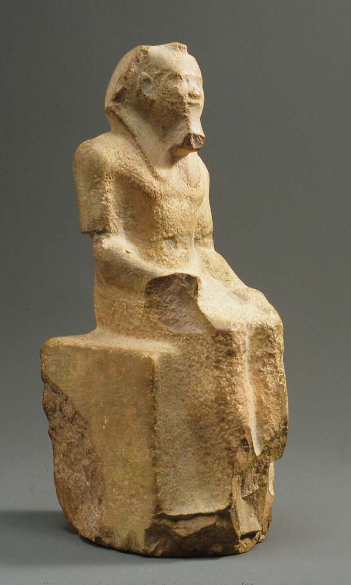 Seated Statue of King Menkaure, Indurated limestone