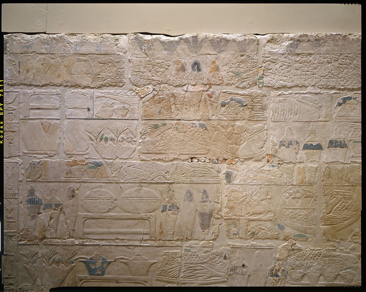 Mastaba Tomb of Perneb, Limestone, paint