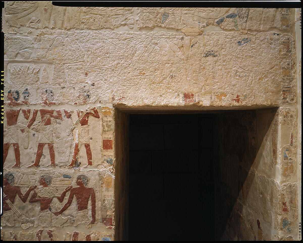 Mastaba Tomb of Perneb, Limestone, paint