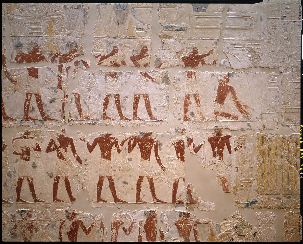 Mastaba Tomb of Perneb, Limestone, paint