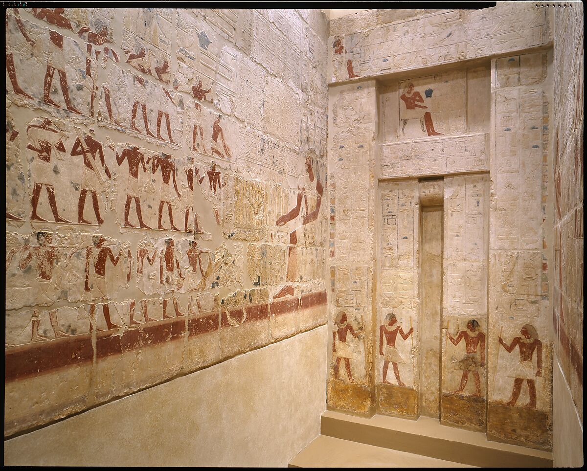Mastaba Tomb of Perneb, Limestone, paint