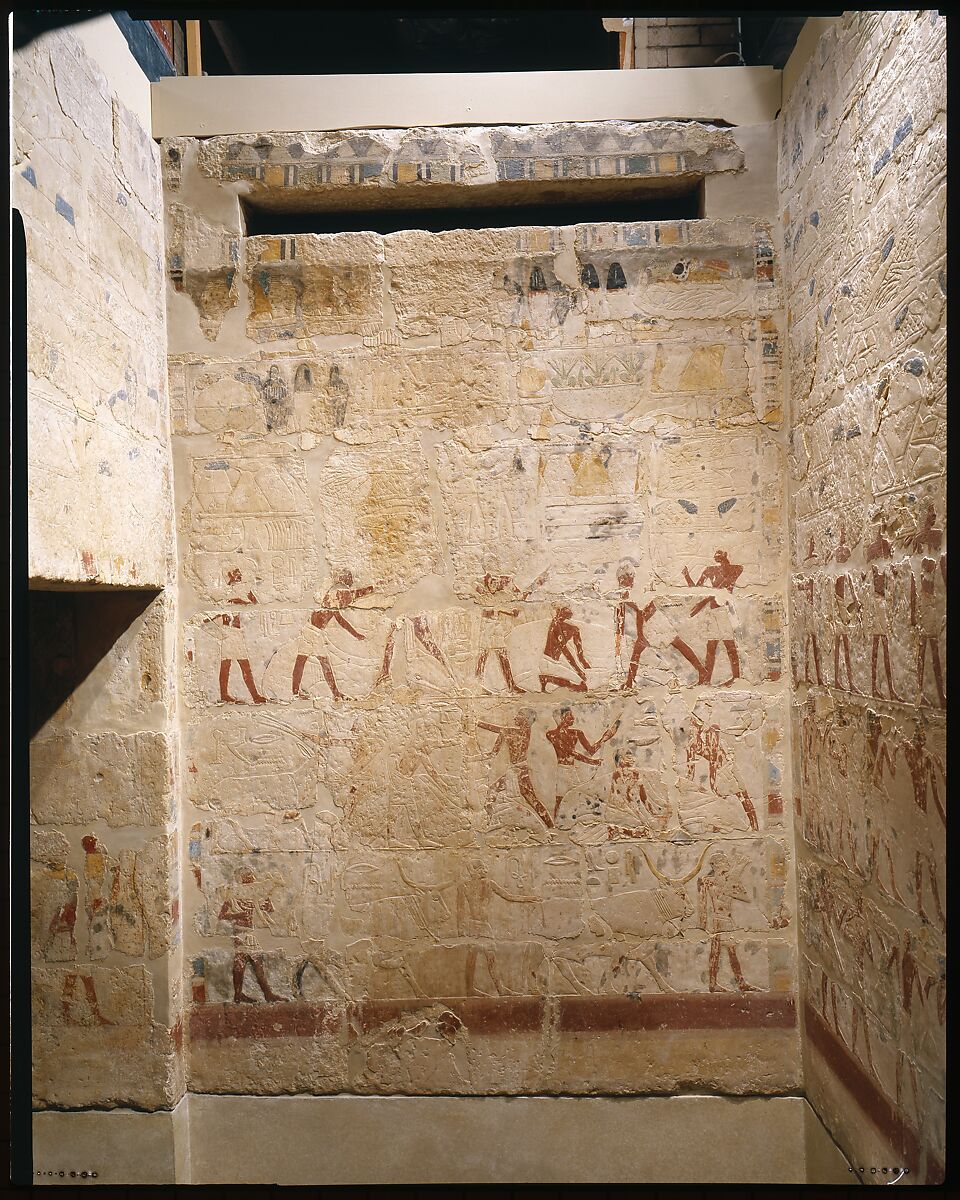Mastaba Tomb of Perneb, Limestone, paint