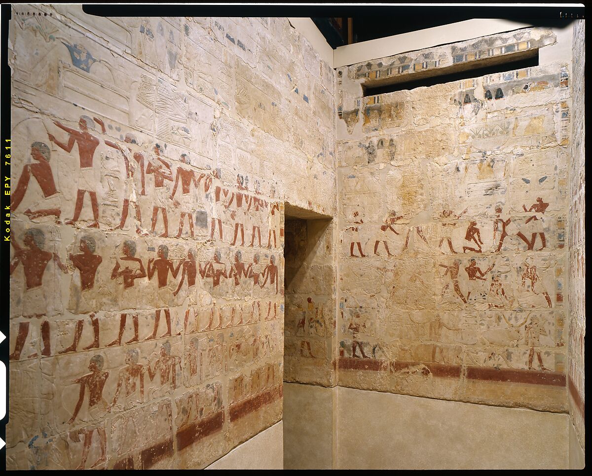 Mastaba Tomb of Perneb, Limestone, paint