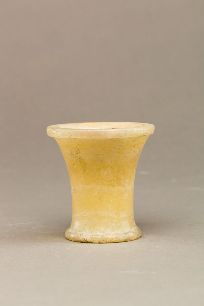 Ointment jar, Travertine (Egyptian alabaster)
