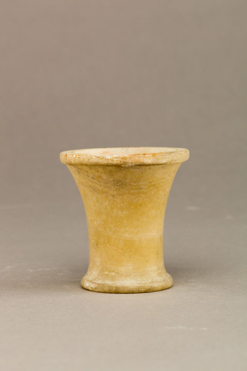 Ointment jar, Travertine (Egyptian alabaster)