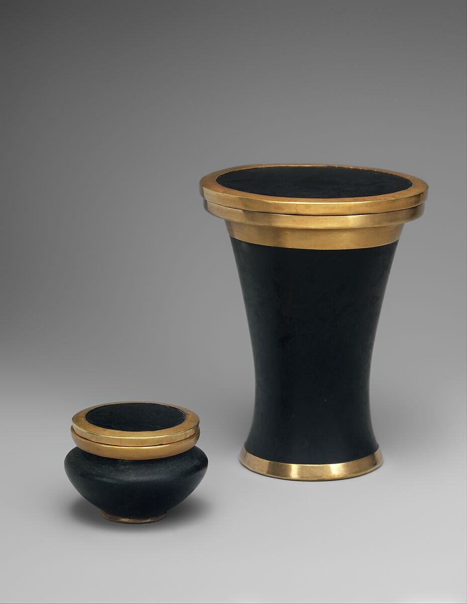 Ointment Jar of Sithathoryunet, Obsidian, gold