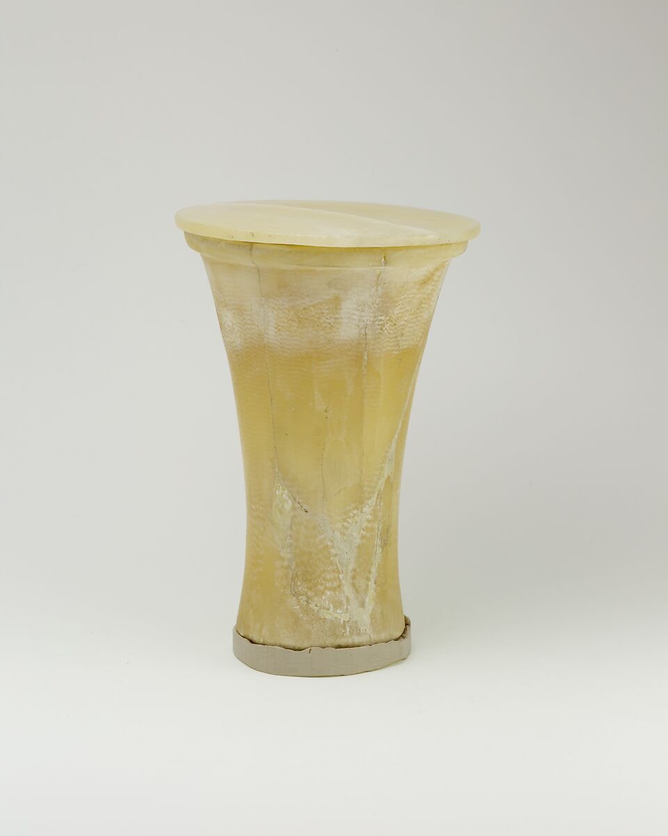 Ointment jar of Sithathoryunet, Travertine (Egyptian alabaster) 