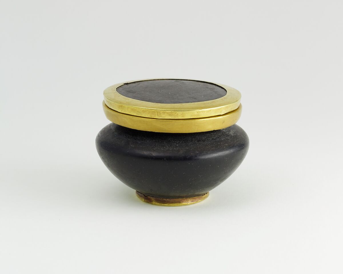 Kohl Jar of Sithathoryunet, Obsidian, gold 