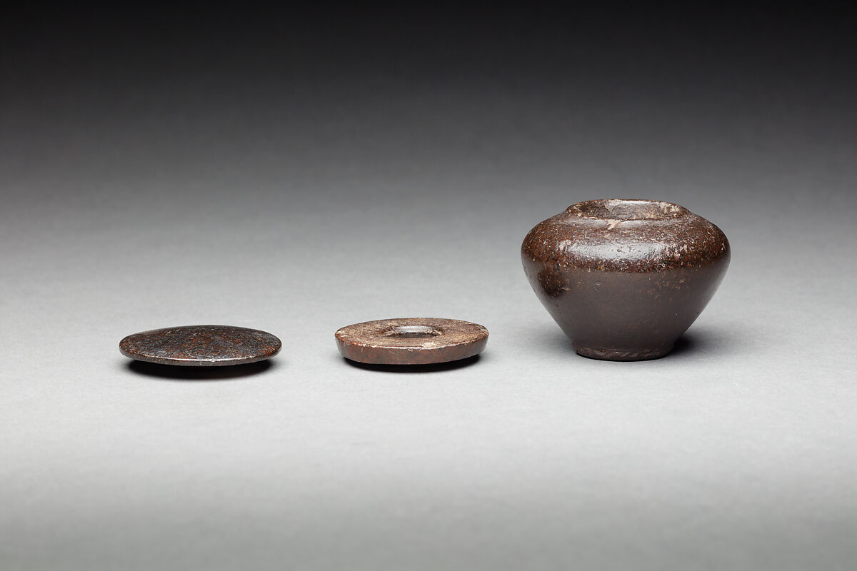 Jar for Eye Paint (kohl), Black stone