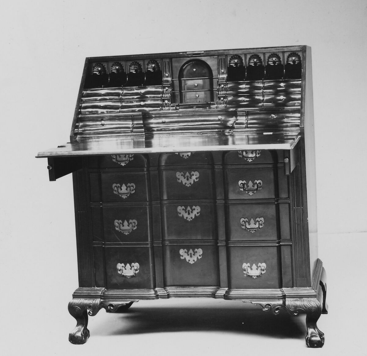 Desk, Benjamin Burnham (ca. 1729–1773), Cherry, white pine, yellow poplar, American