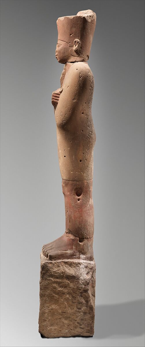 Statue of Nebhepetre Mentuhotep II in the Jubilee Garment, Sandstone, paint