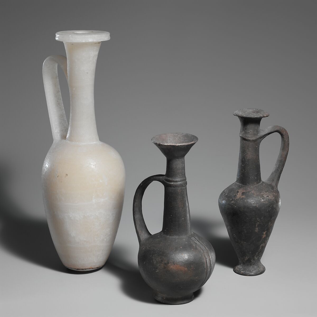 Cypriote ring based juglet, Pottery, black ware