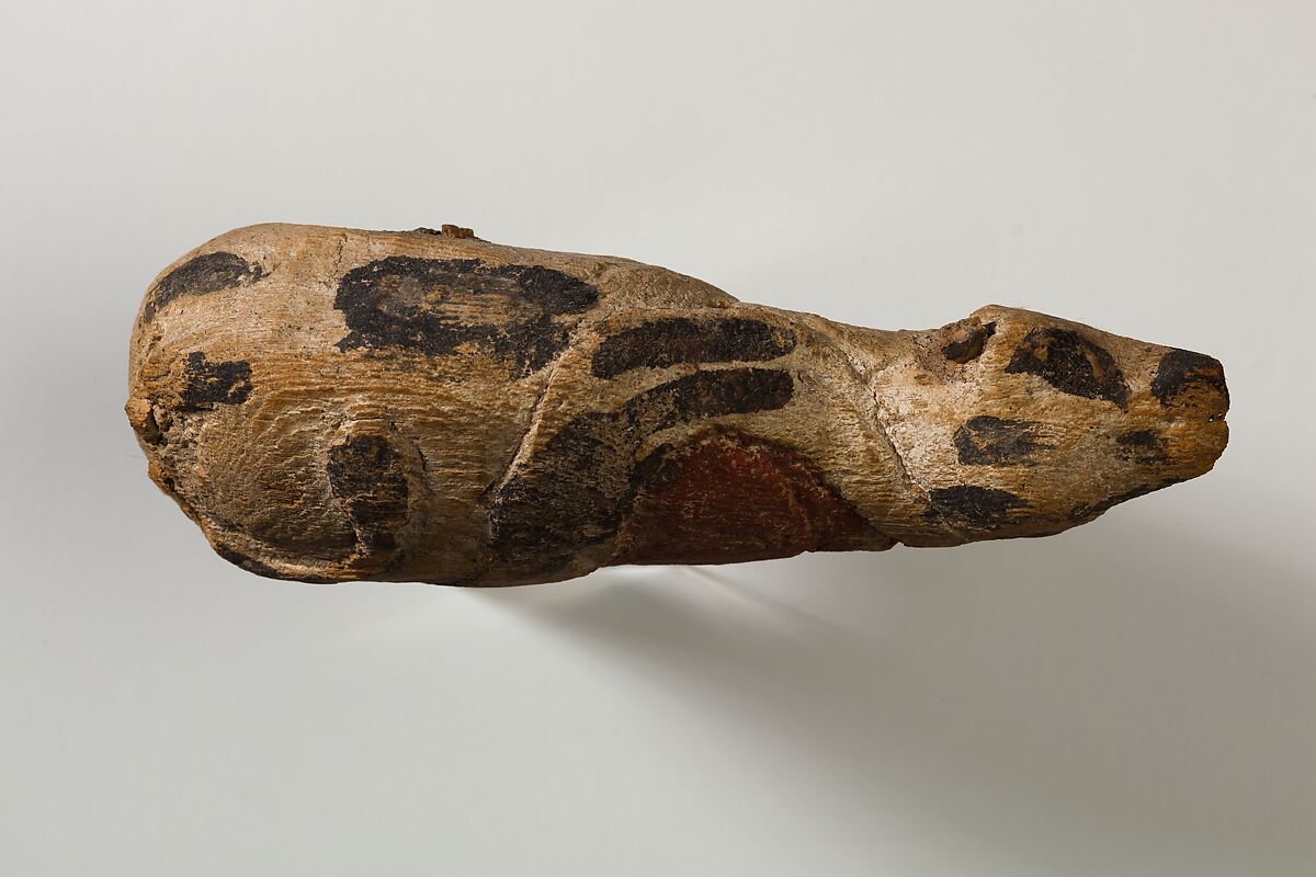 Model of a trussed ox, Wood, paint