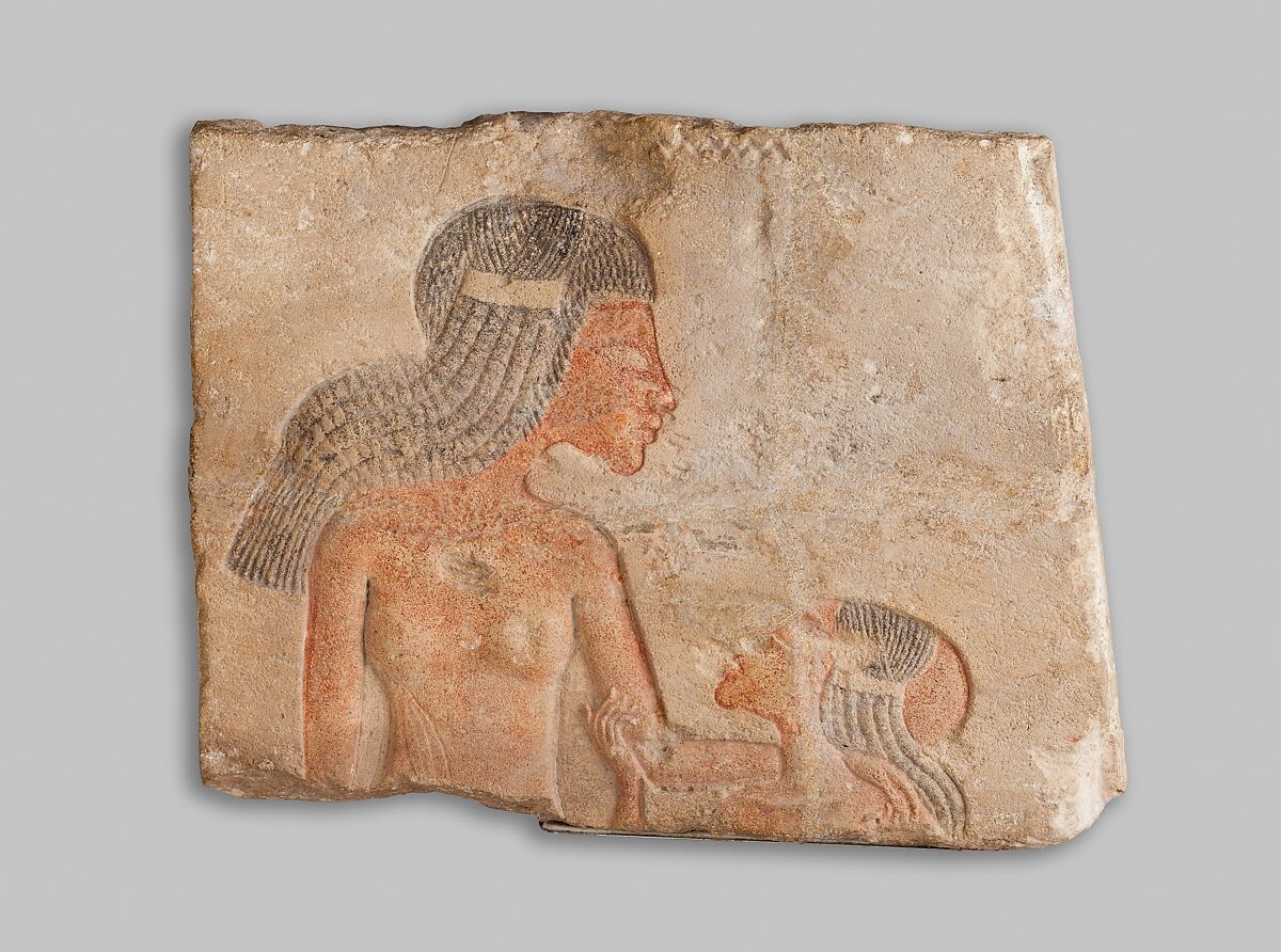 Two Princesses, Limestone, paint