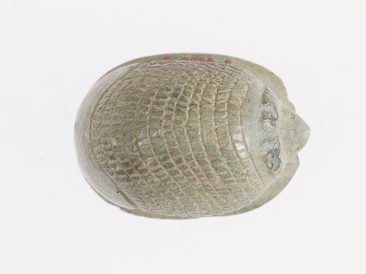 Seal amulet in the shape of hedgehog, Glazed steatite