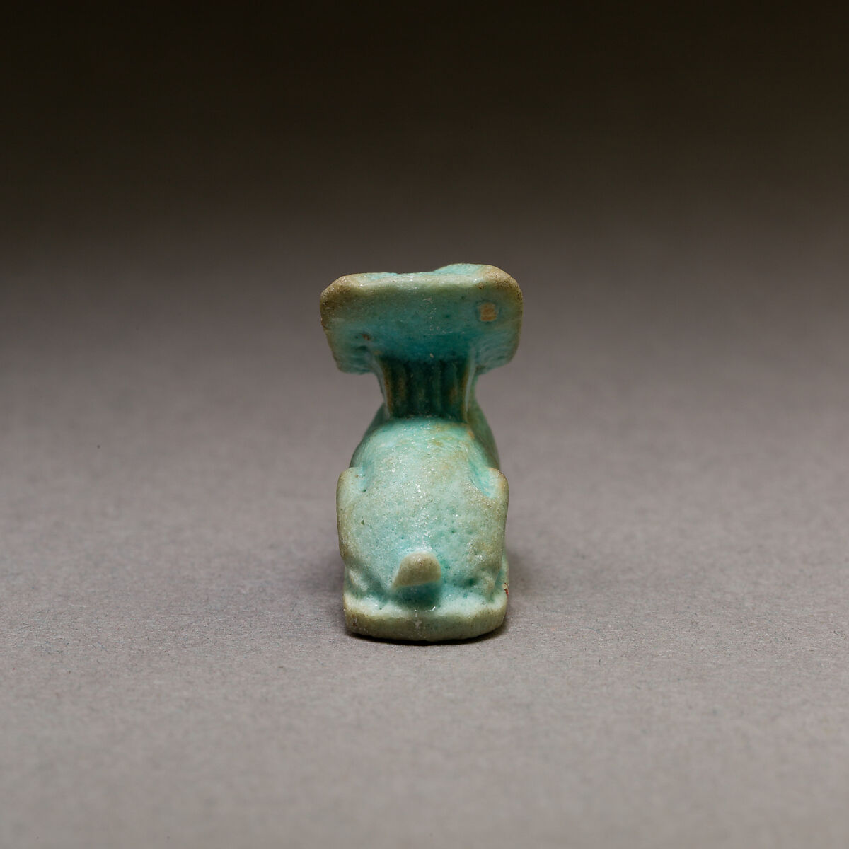 Hare amulet, Faience