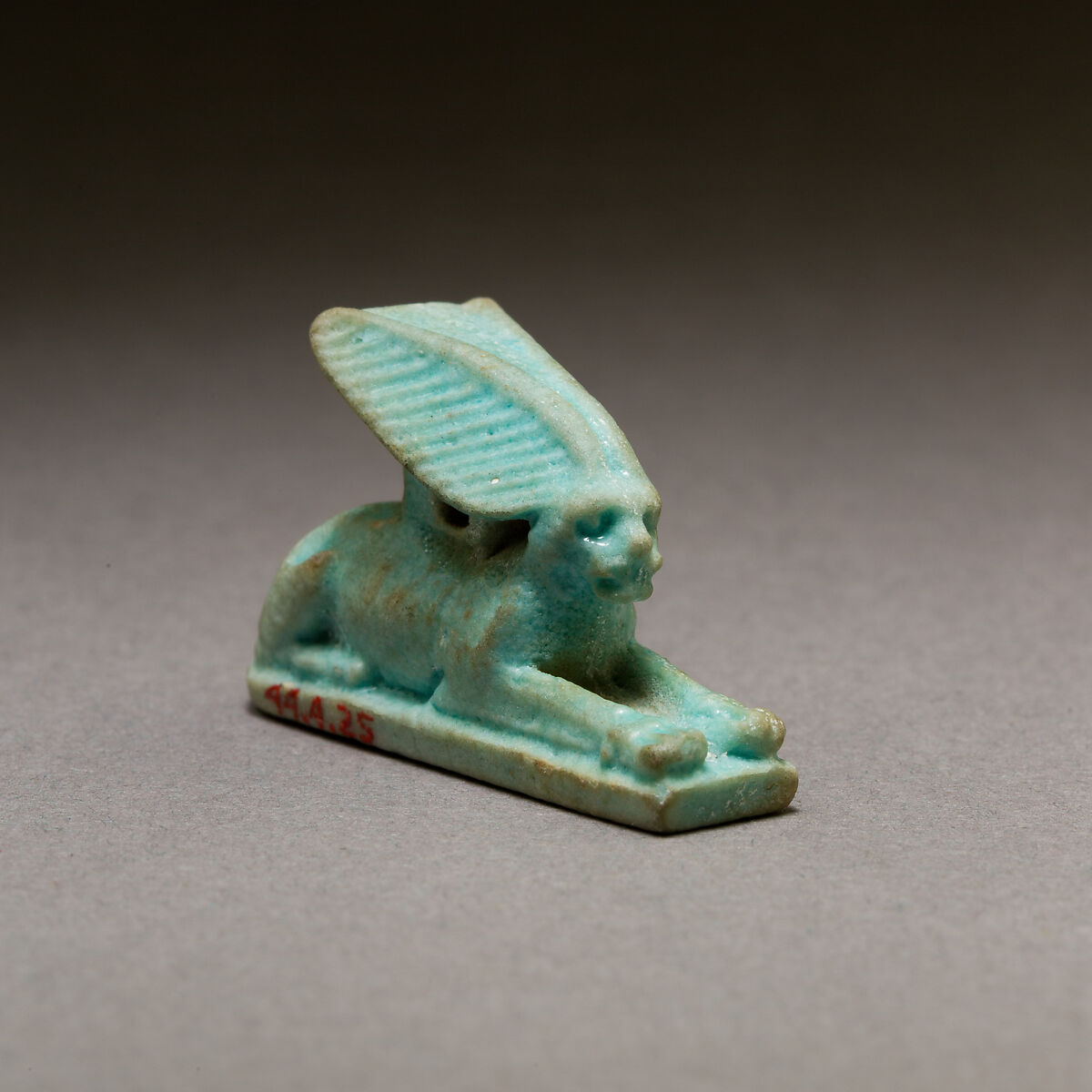 Hare amulet, Faience