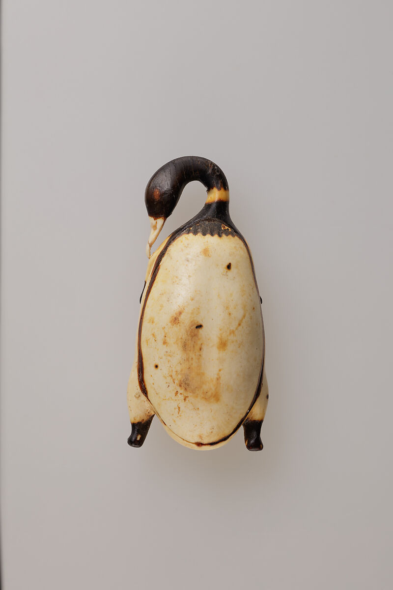 Cosmetic Dish in the Shape of a Trussed Duck, Paint, stain 
