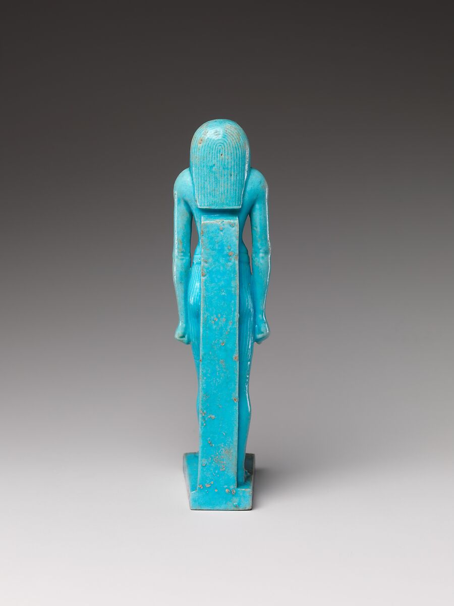 Striding Thoth, Faience