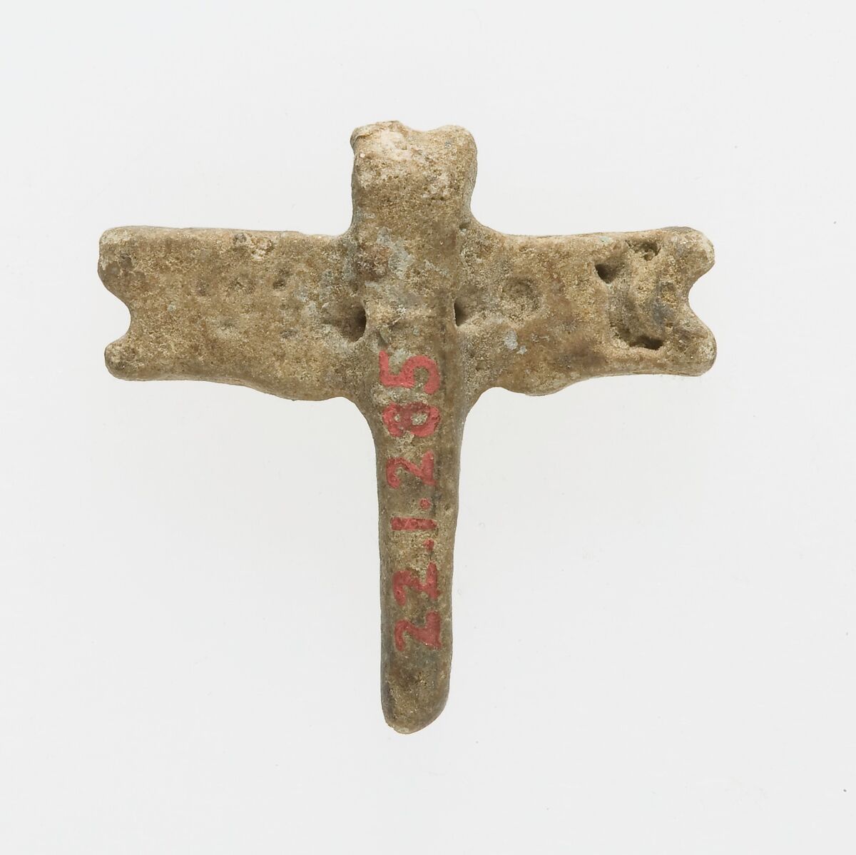 Dragonfly amulet, Faience
