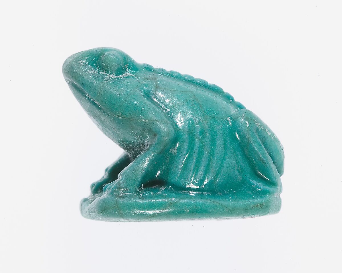Toad Amuleet, Faience