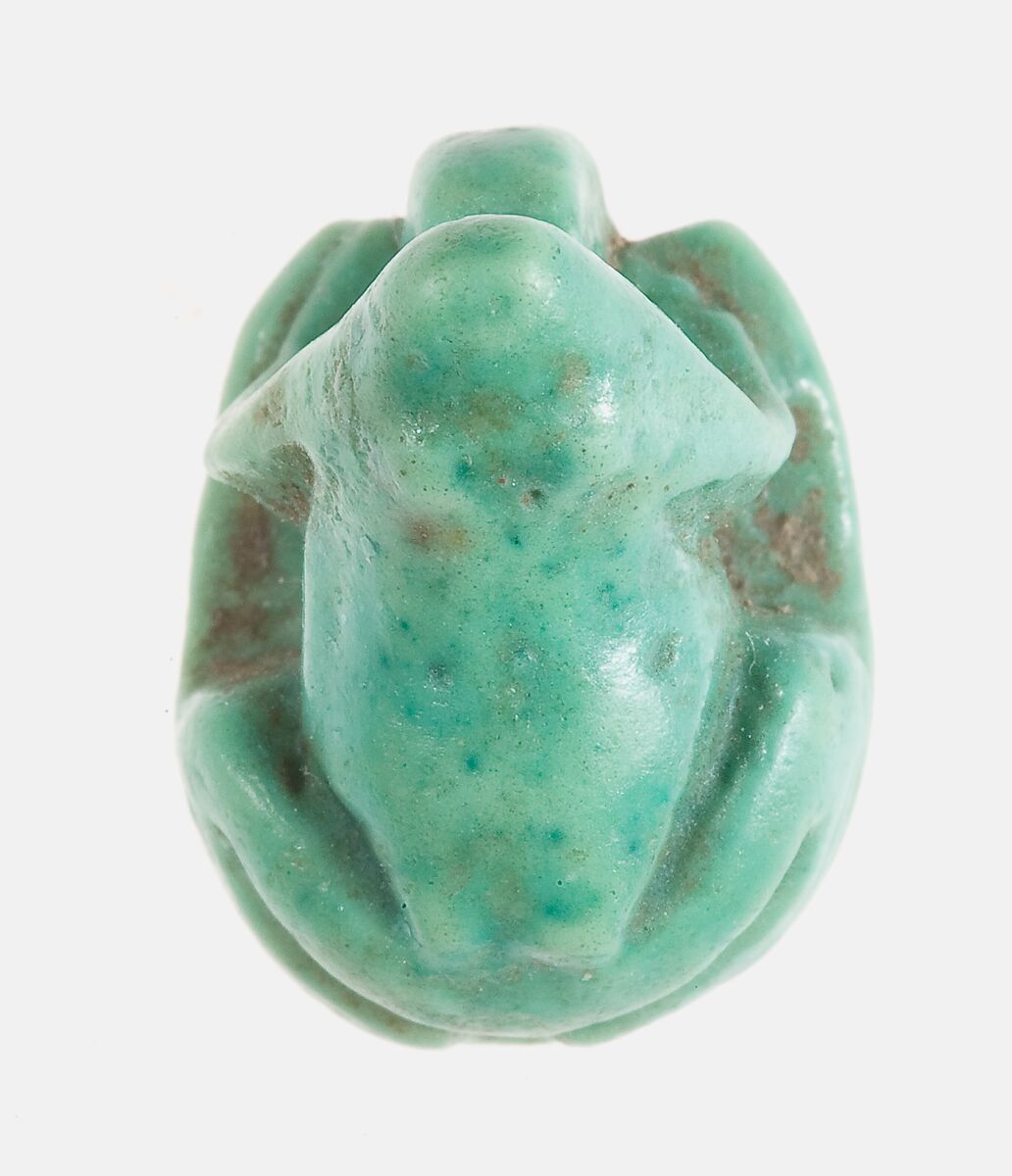 Amulet Possibly Depicting a Tree Frog, Faience