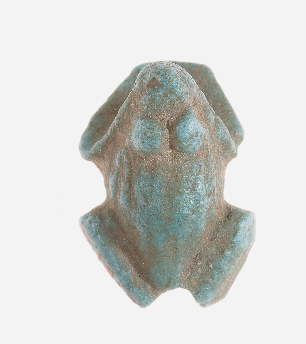 Frog amulet, Faience