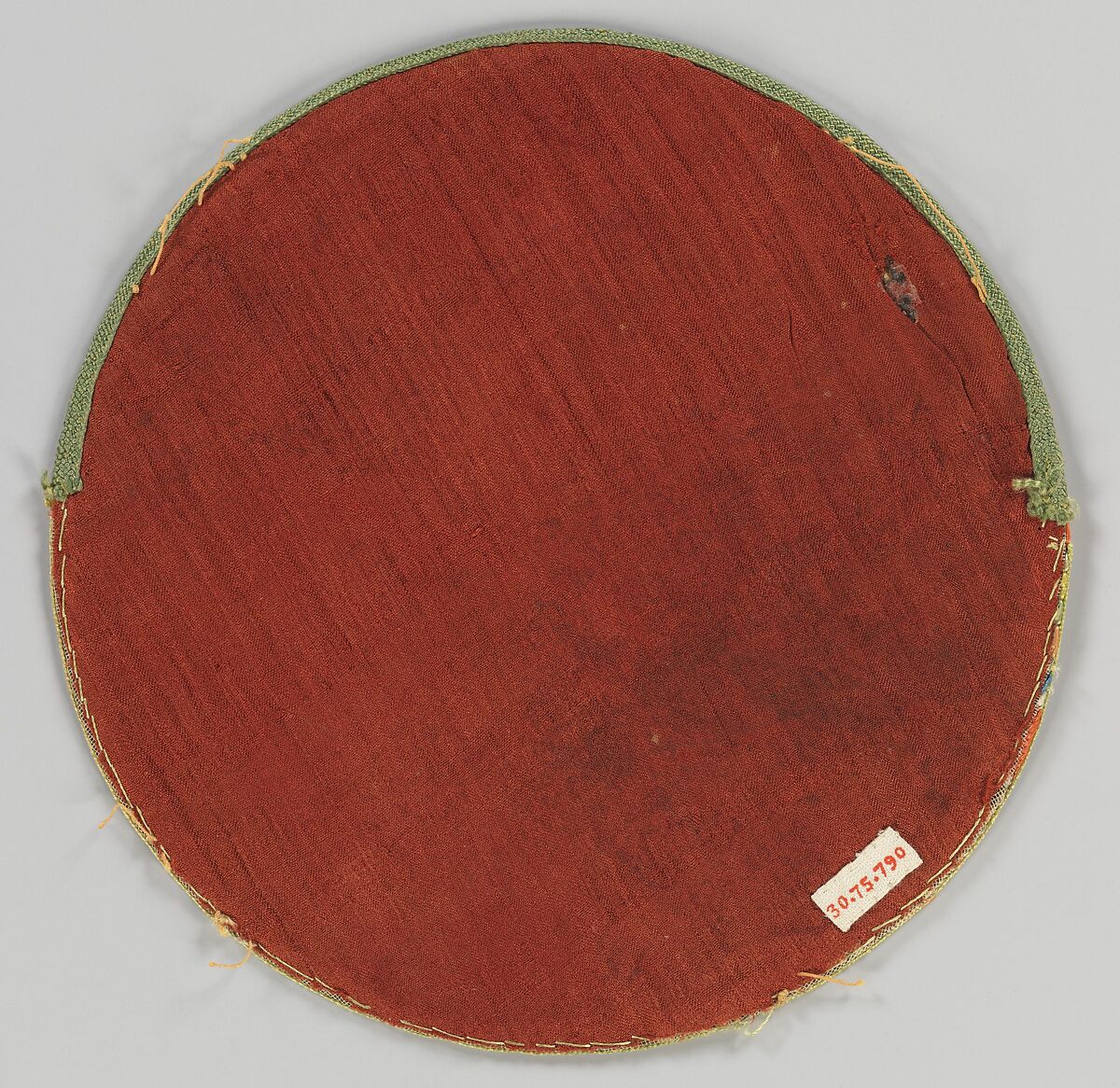 Mirror Case with Filled Diagonal Lattice and Swastikas (Wan), Silk embroidery on silk gauze, China