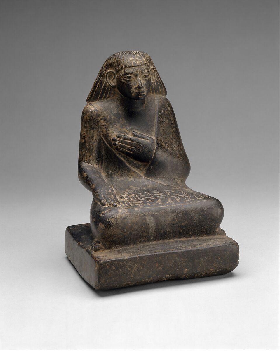 Statuette of Khnumhotep Receiving Offerings, Diorite