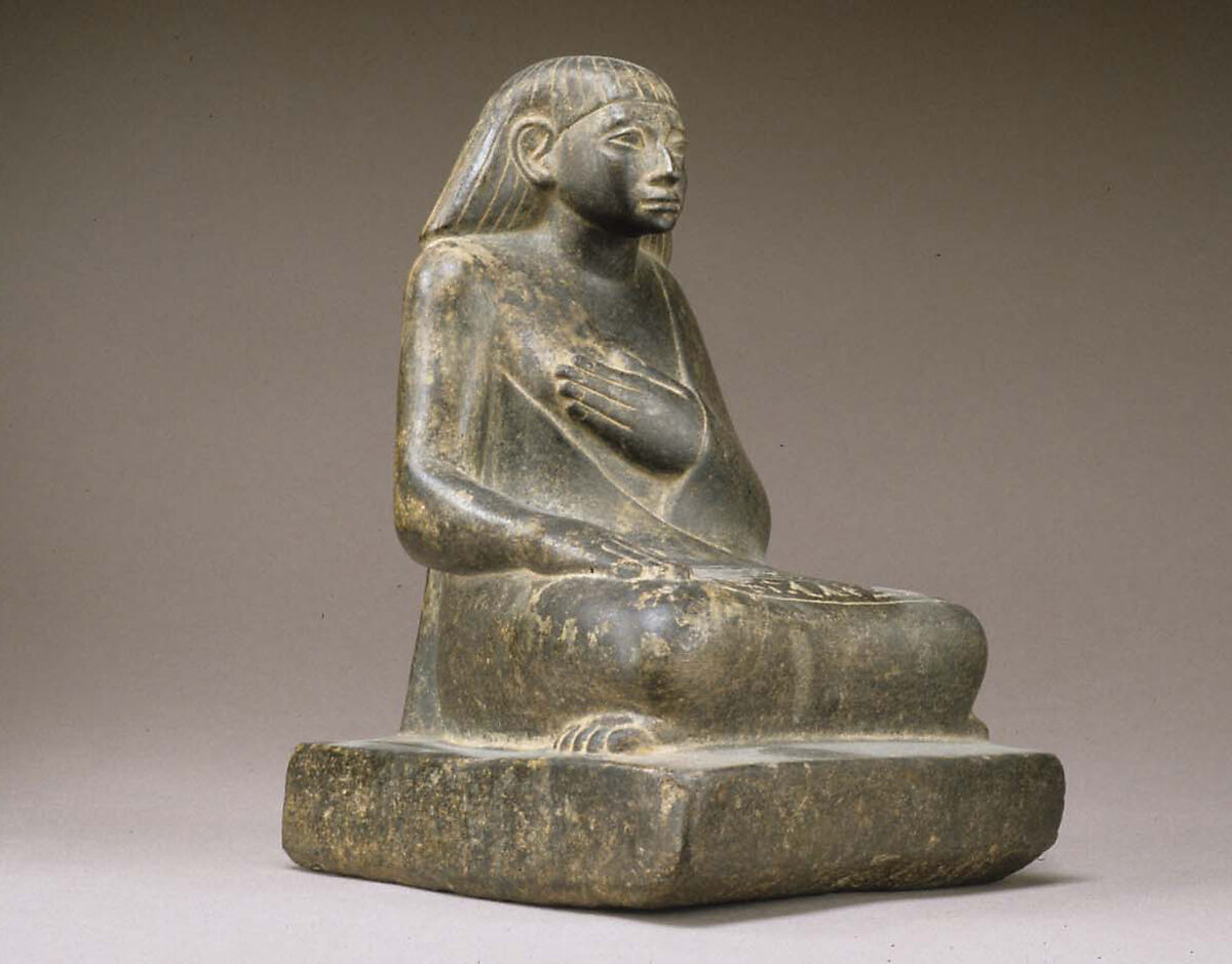 Statuette of Khnumhotep Receiving Offerings, Diorite