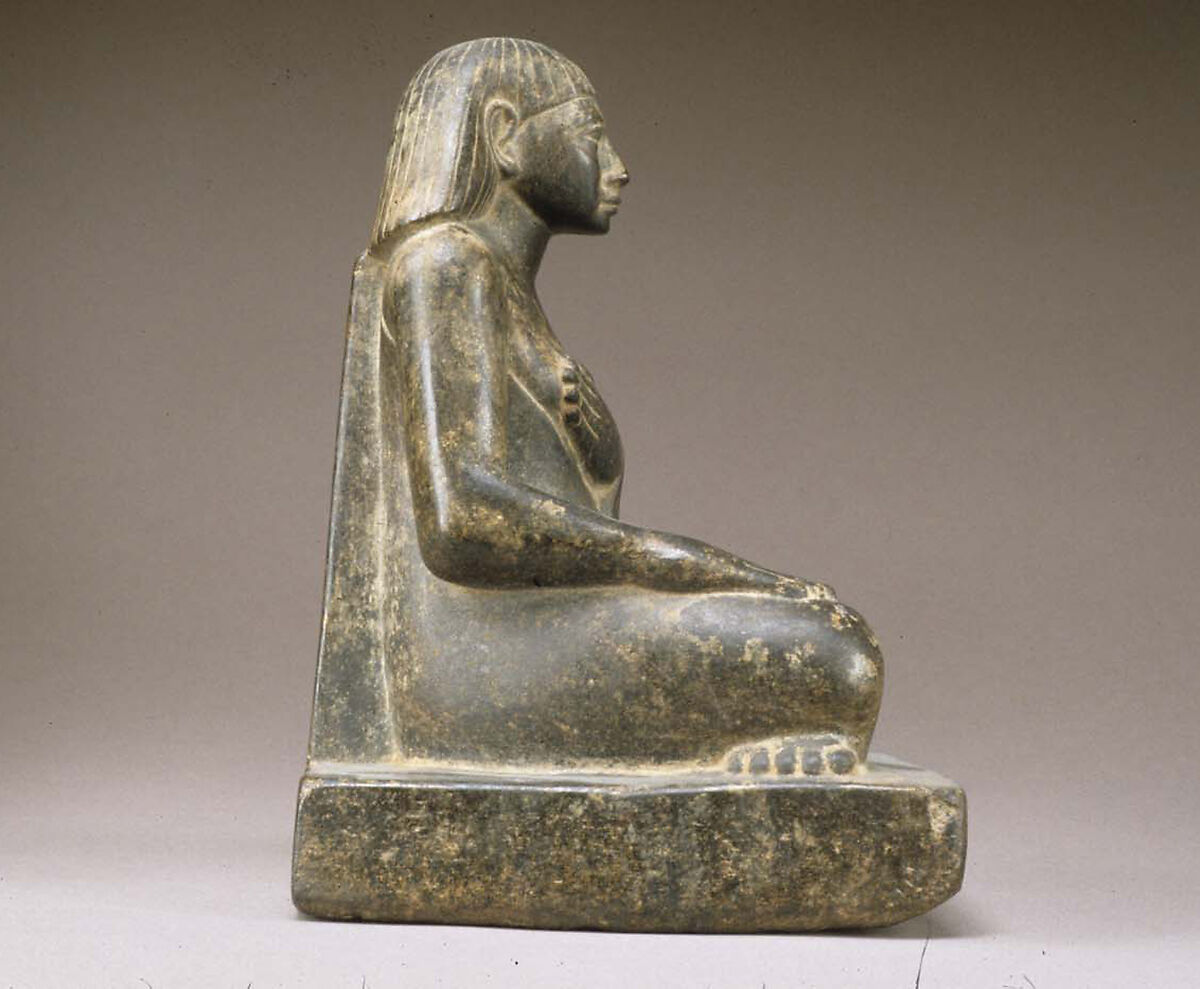 Statuette of Khnumhotep Receiving Offerings, Diorite