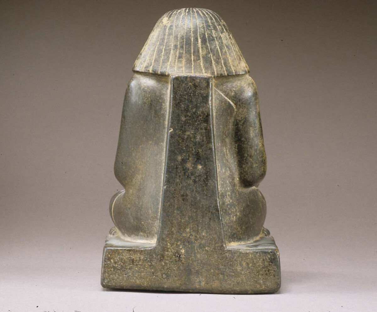 Statuette of Khnumhotep Receiving Offerings, Diorite