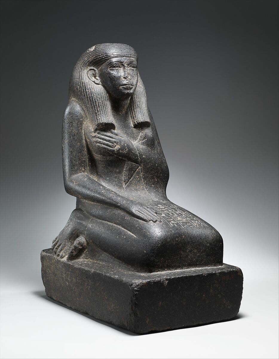 Statue of the Nurse Sitsnefru, Gabbro or diabase, paint