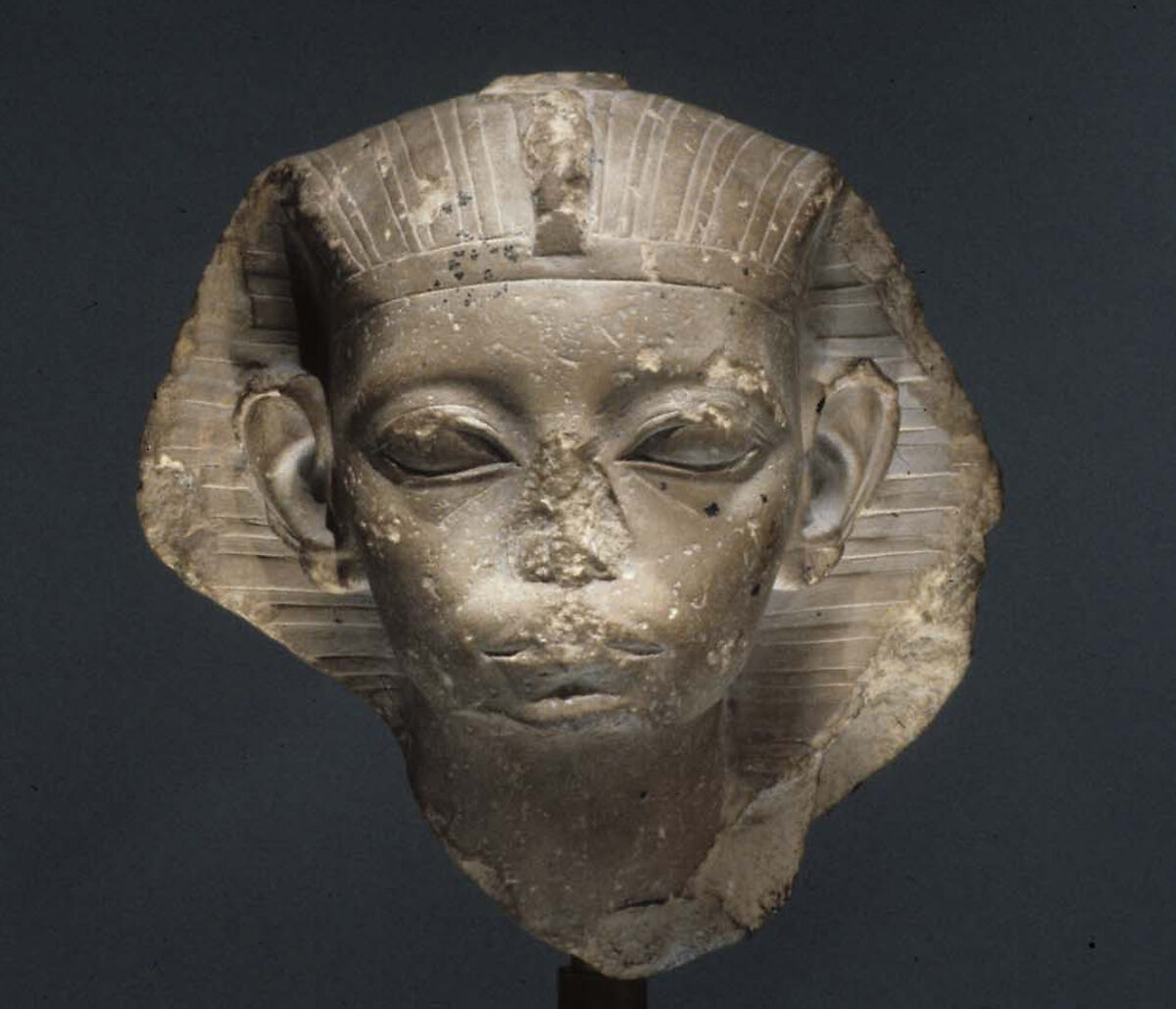 Head of a King, possibly Amememhat IV, Limestone