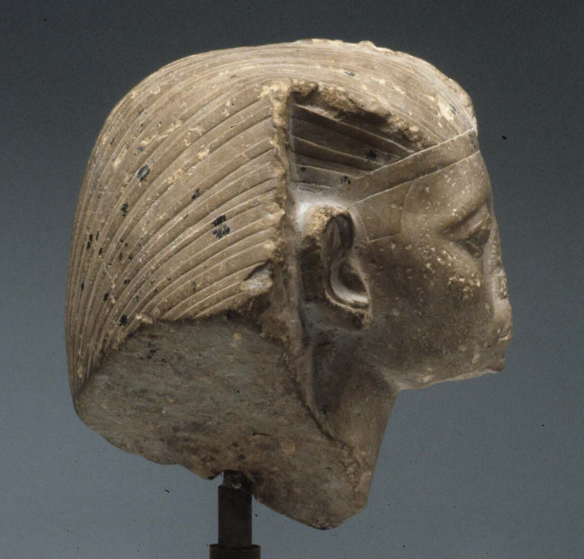 Head of a King, possibly Amememhat IV, Limestone