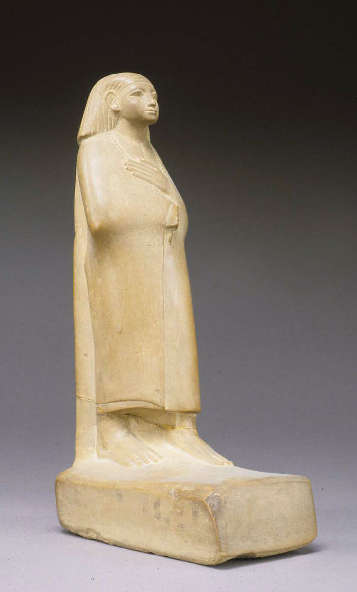 Statuette of a Cloaked Man, Yellow limestone