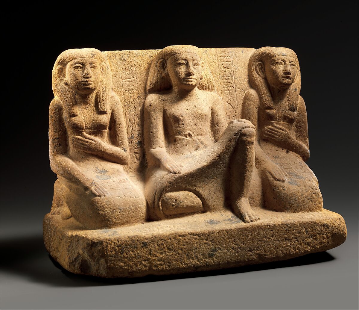 Statue of the Overseer of Stonemasons Senbebu and Family, Sandstone