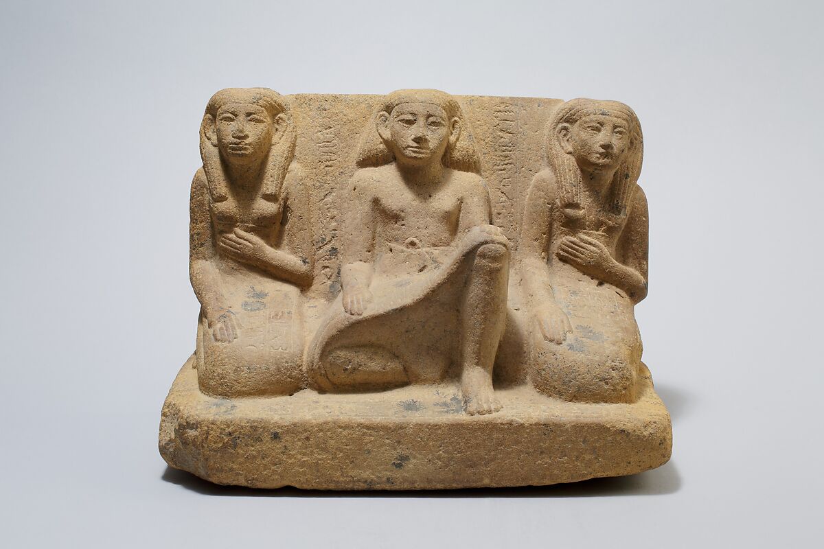 Statue of the Overseer of Stonemasons Senbebu and Family, Sandstone