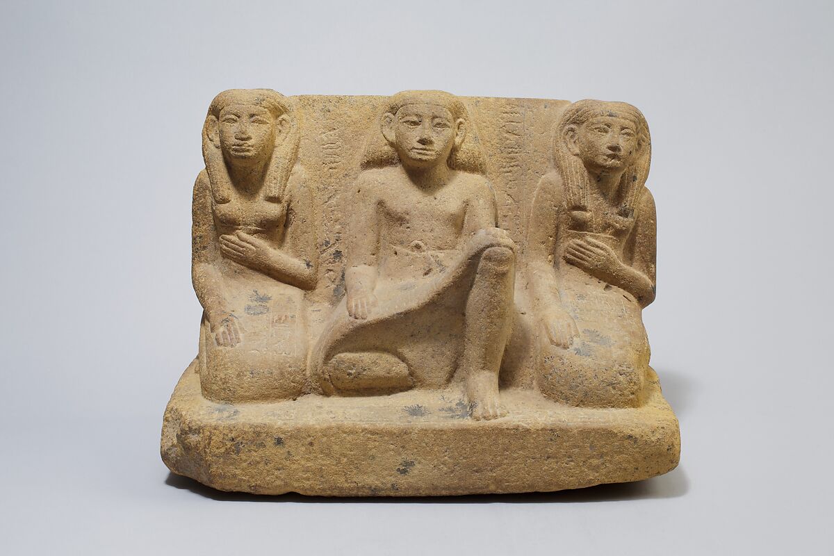 Statue of the Overseer of Stonemasons Senbebu and Family, Sandstone