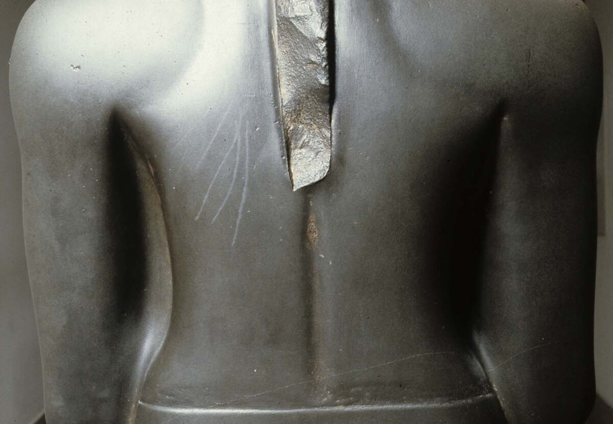 Seated Statue of King Senwosret I, Greywacke
