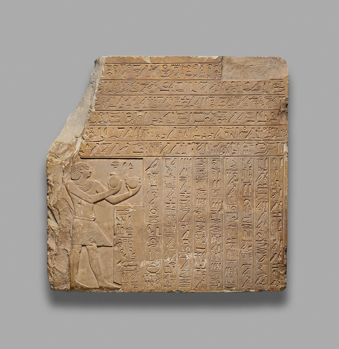 Stela of King Intef II Wahankh, Limestone 